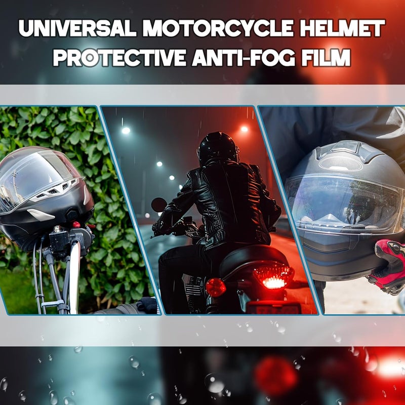 Kingdder 10 Pack Motorcycle Helmet Visor Anti Fog Film Helmet Mask Anti-fog Transparent Visor, Replacement Motorcycle Helmet Face Shield, for Safe Riding All Seasons Use - Image 2